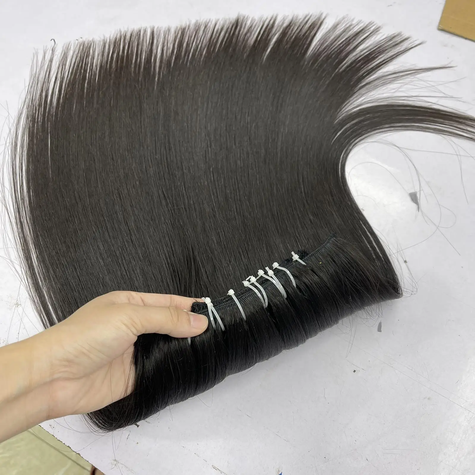 Top quality 100% raw virgin vietnamese human wig hair weft super double draw