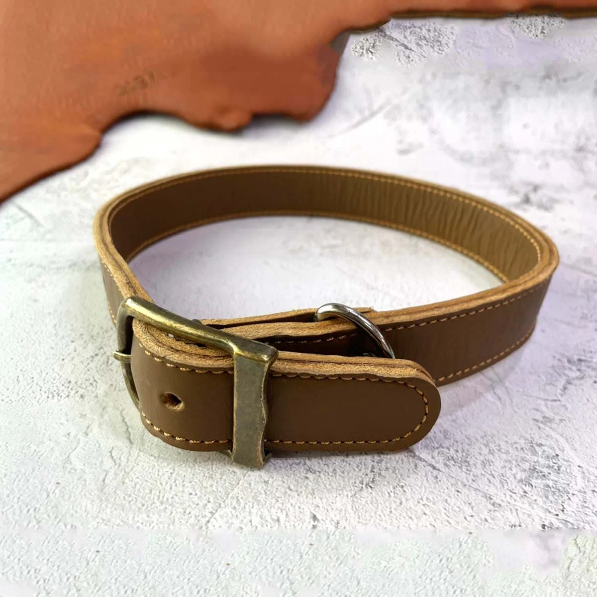 Leather Collar Leash Set
