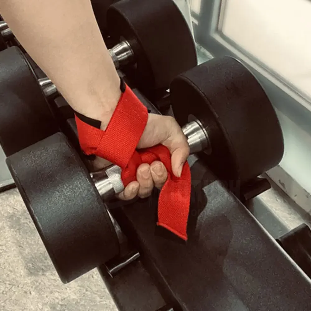 Customizable Nylon Wrist Sports Single Loop Weightlifting Straps Fitness Accessories for Training Custom Logo Neoprene Material