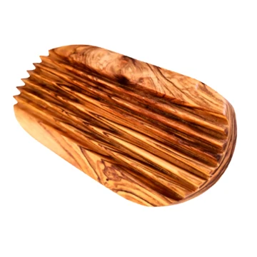 Slotted 100% Olive Wood Soap Dish Wooden Soap Tray Holder For Bathroom Kitchen Sink Eco Friendly Holder