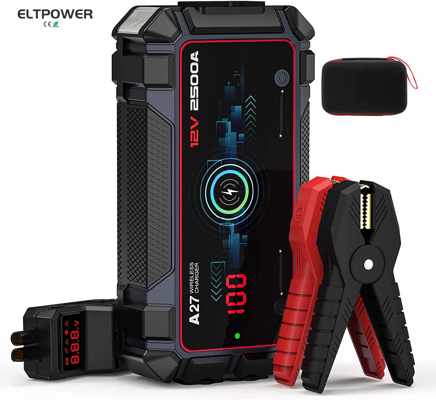 21800mAh 12v wireless charging power bank jump starter  USB Fast Charging Portable Safe Jump Starter