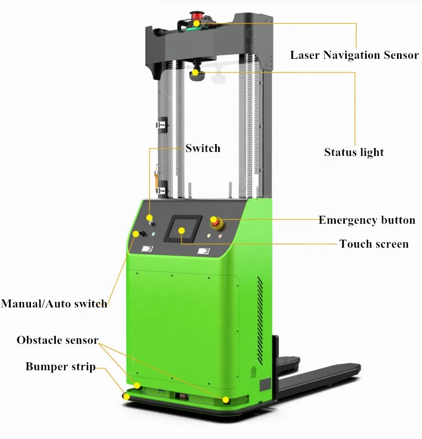 QR guided AGV Mini Stacker Forklift AGV robot automatic AGV robot