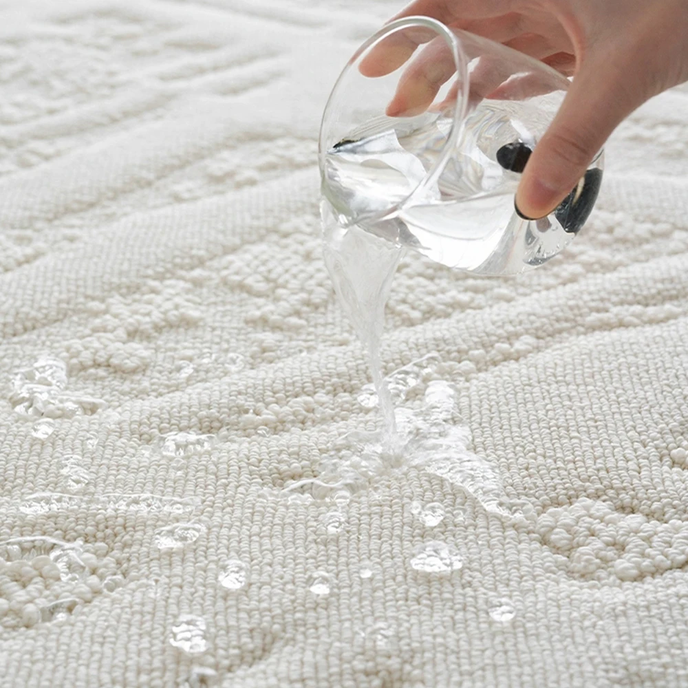 Solid Color Jacquard Carpet Roll Water Proof And Anti Stain Living Room Rugs Hot Sale