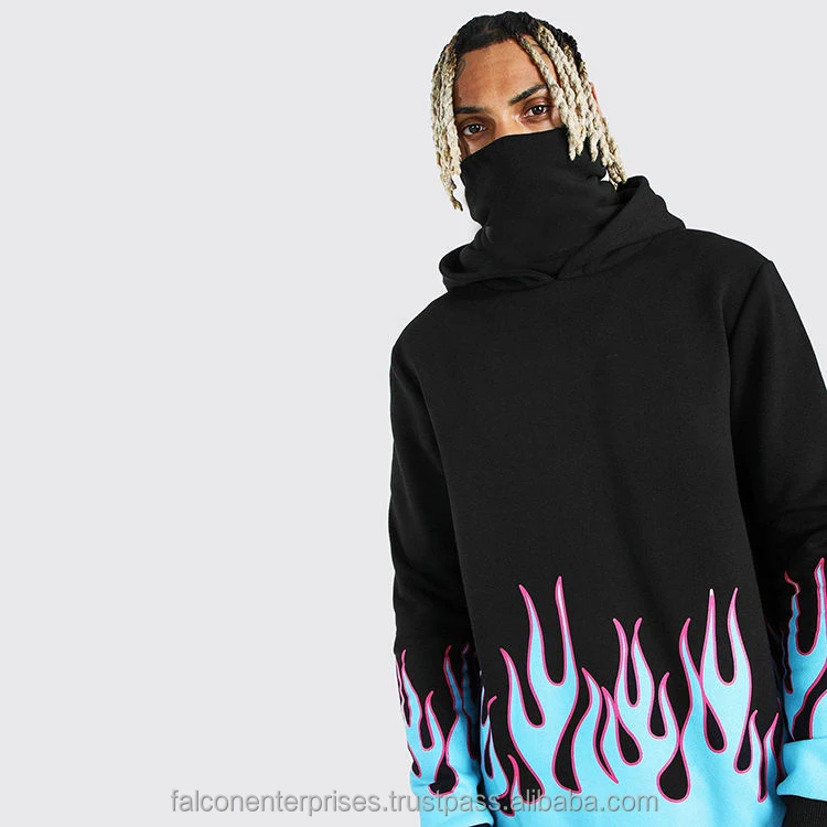 Wholesale Stone Vintage Washed Hoodie Tie Dye 3d Print Polyester Hoodie Heavyweight Cotton French Terry Oversized Pullover Hoodi