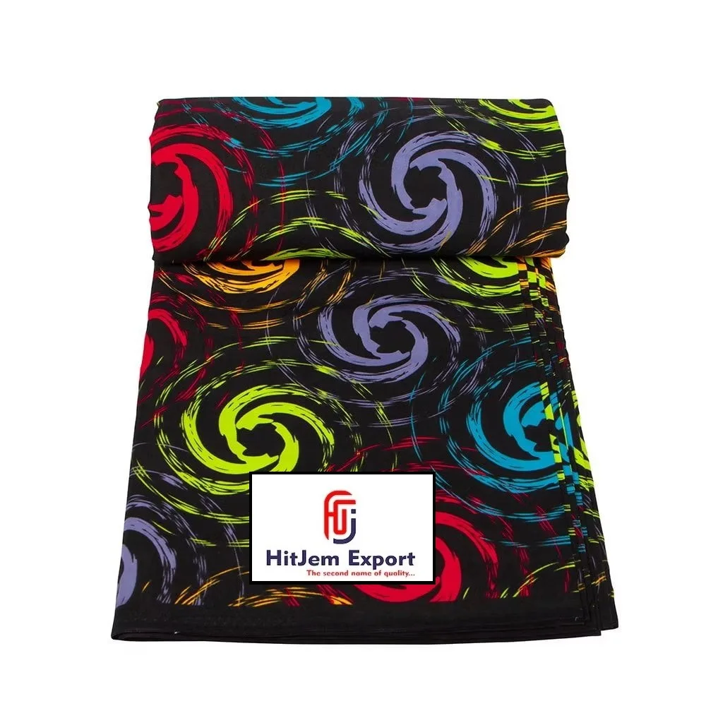 Stylish Elegant Soft Texture Plain 100% Cotton Fabric African Wax Print Fashion & Home Decor