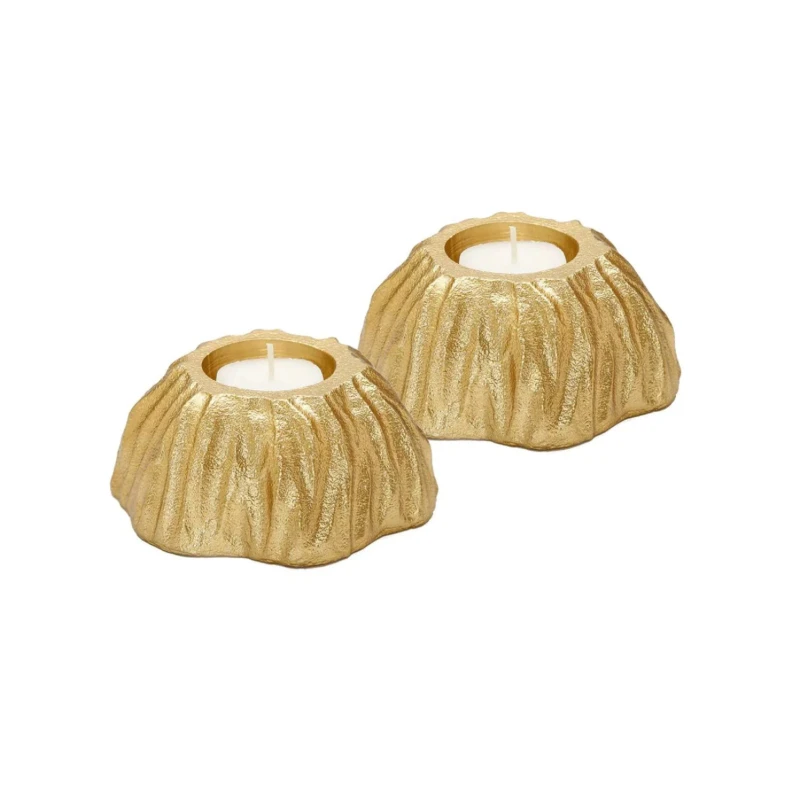 Ручной работы позолоченный металлический держатель T-Light доступный в высококачественном отделке идеально подходит для элегантного домашнего и свадебного украшения
