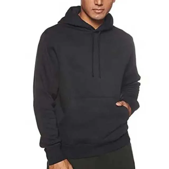 Пуловер с вышитым логотипом 100% хлопковый флисовый однотонный Повседневный