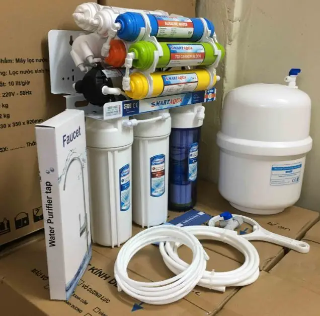 Full cover 7 stages RO water purifier undersink visible housing Made in Vietnam - High quality, biggest factory in Vietnam