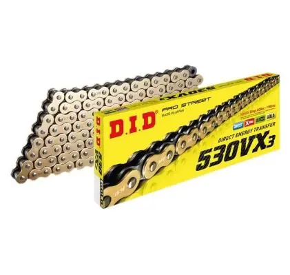 Japan DID Motorcycle Gold Chain 530 VX3 G&G 120ZB X-ring