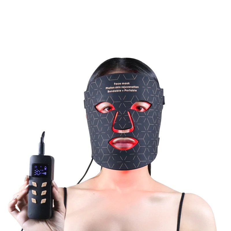 Shanglaite 2024 New Trends Soft Silicone 4 colors Face Neck Photon PDT Infrared Red Light Therapy Cover Home Spa Use V Face Lift