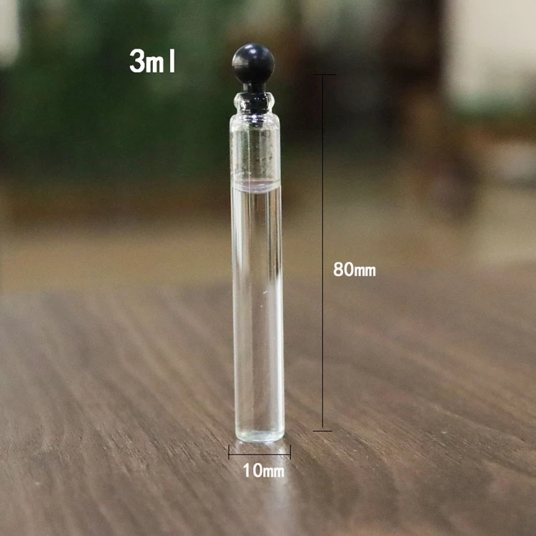Disposable 1ml/2ml/3ml/5ml  Essence Liquid Bottle Press Spray Refill Perfume Bottle Horsetail Cork Bottled With Water