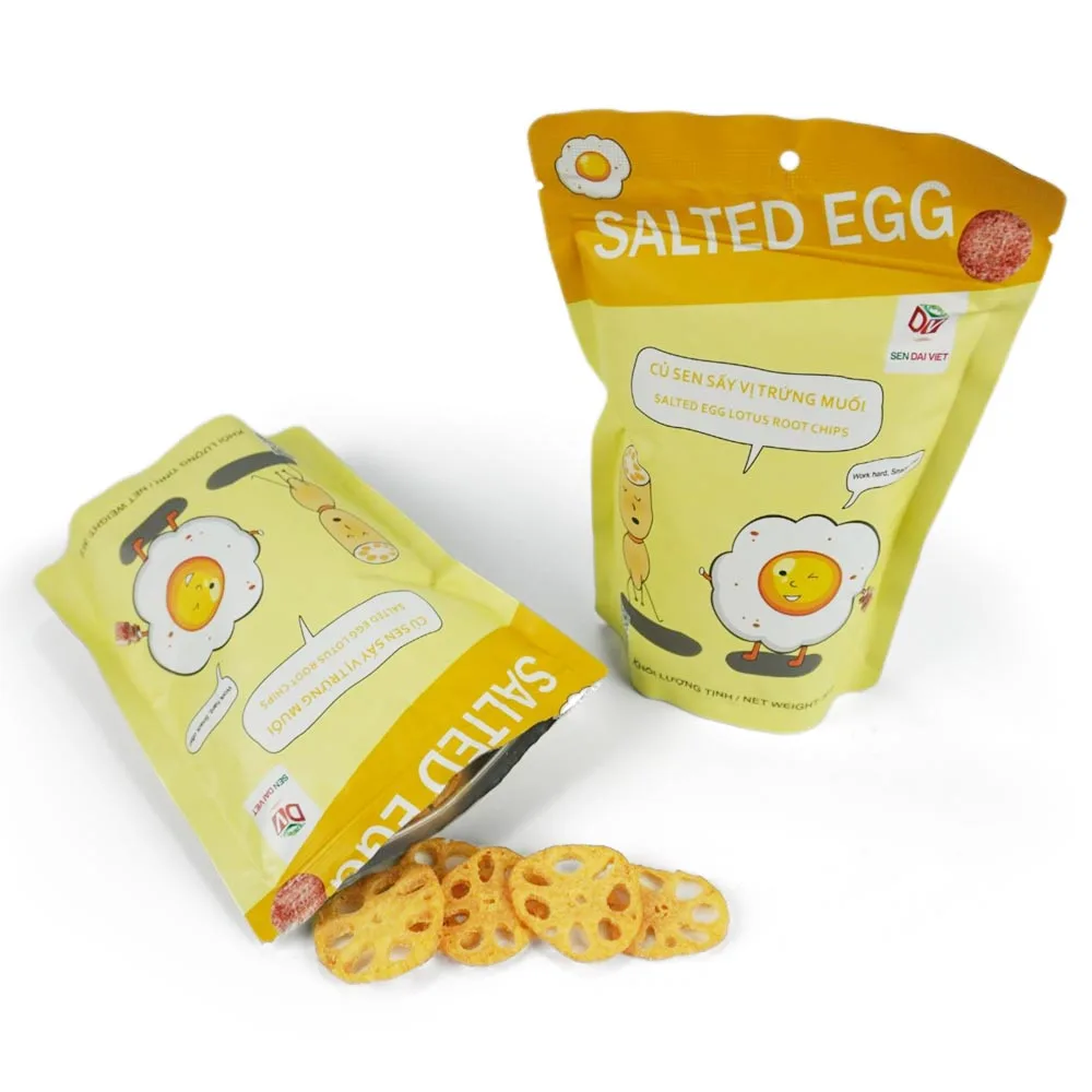 High Quality Fried Delicious Chips Salted Egg Flavors Taste Salty Vegetables Seasoning Lotus Root
