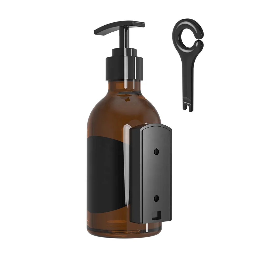 Factory Direct No-Drill Wall Mounted Soap Dispenser Gel Bracket for Shampoo Shower Gel Bathroom Bracket Hotel Bottle Holder