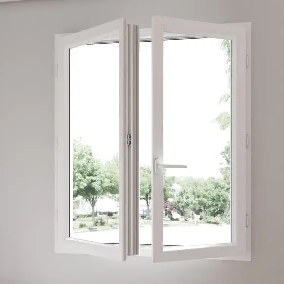 JBDhome Frosted Window Film Profiles High Quality PVC Casement Window with Mosquito Net Insulating Glass Casement Window