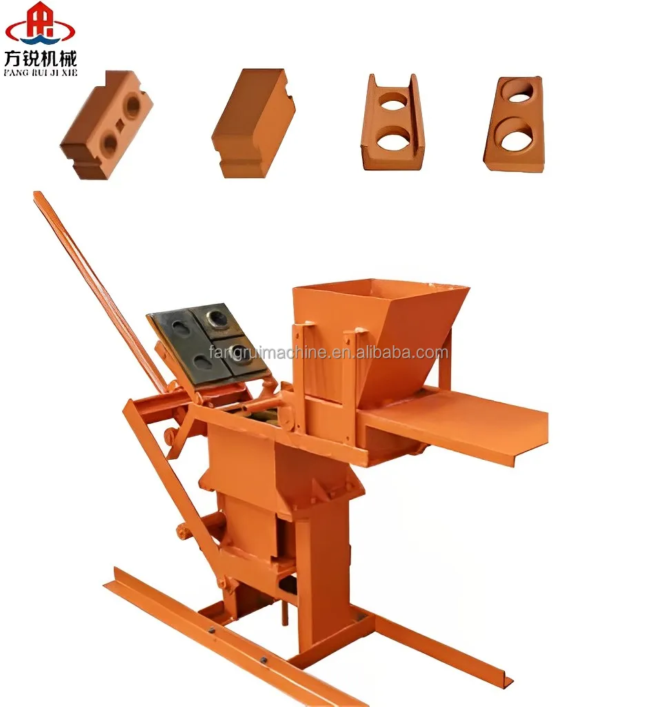 Interlock Moving Mud Automatic Dirt Concrete Paver Manual Moving Clay Machine Bricks