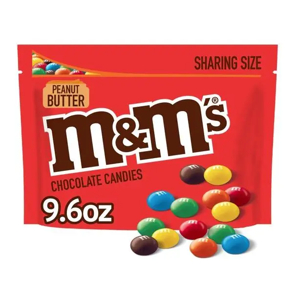 M & MS пакет размером 9 6 унций арахисового масла шоколада