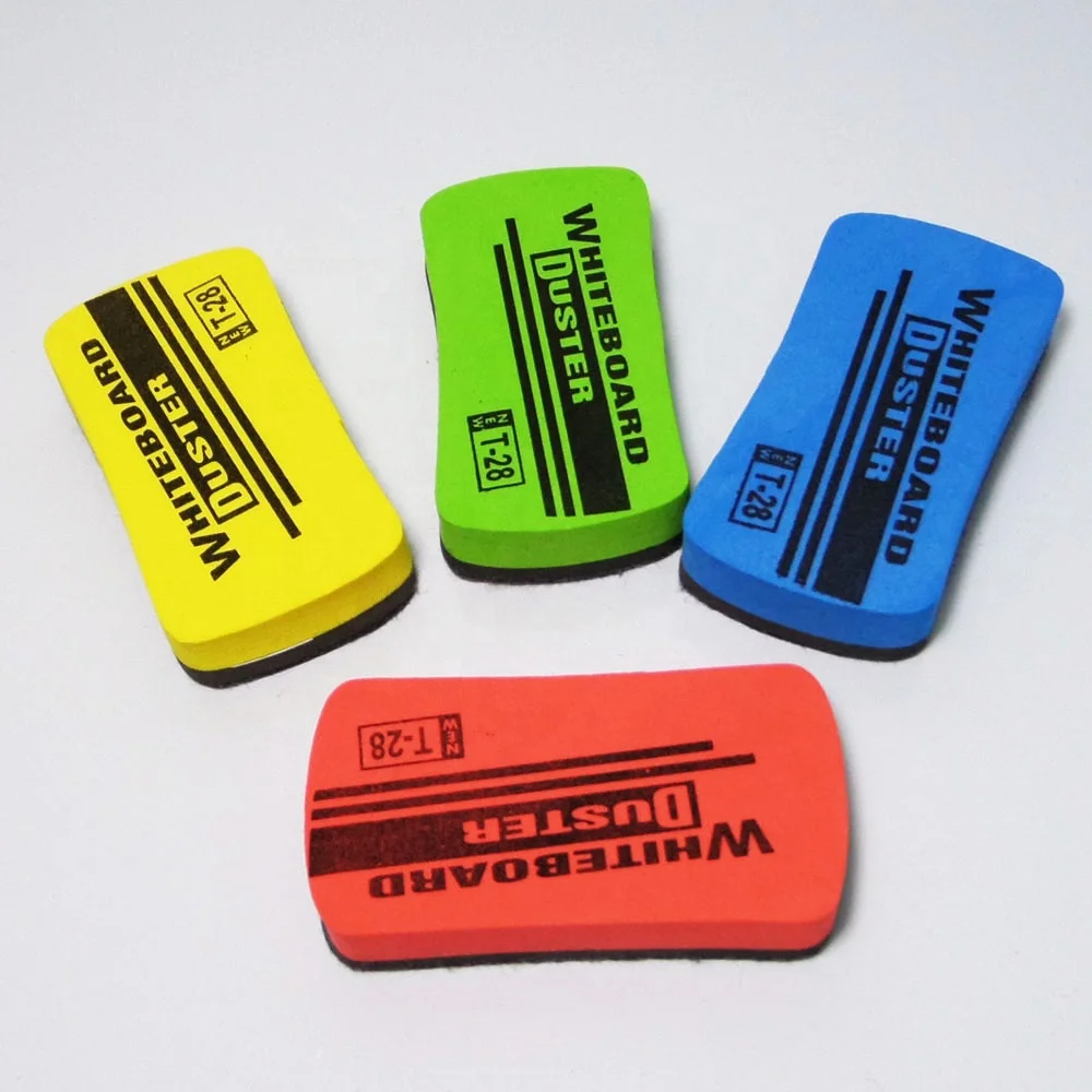 Factory cheap price custom logo EVA felt magnetic whiteboard and blackboard eraser