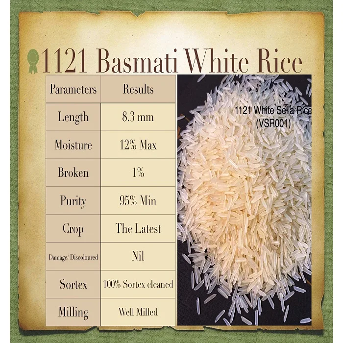 1121 Good Quality Premium 1121 White Basmati Rice For Exports From India