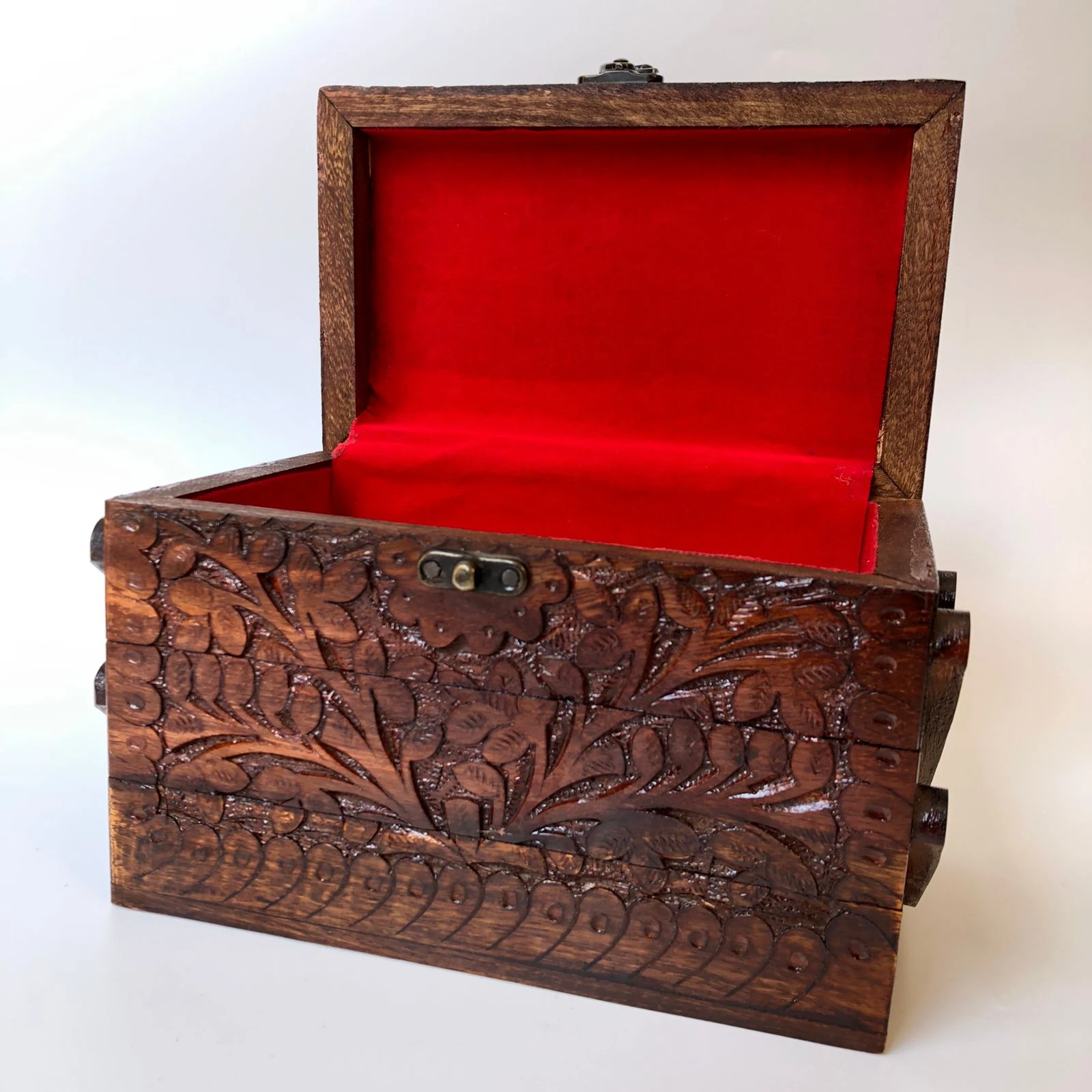 Handmade Hand Carved handi craft wooden Best Quality Wooden Jewelry Box Three Step Hand Carved Modern handi craft Wooden gift