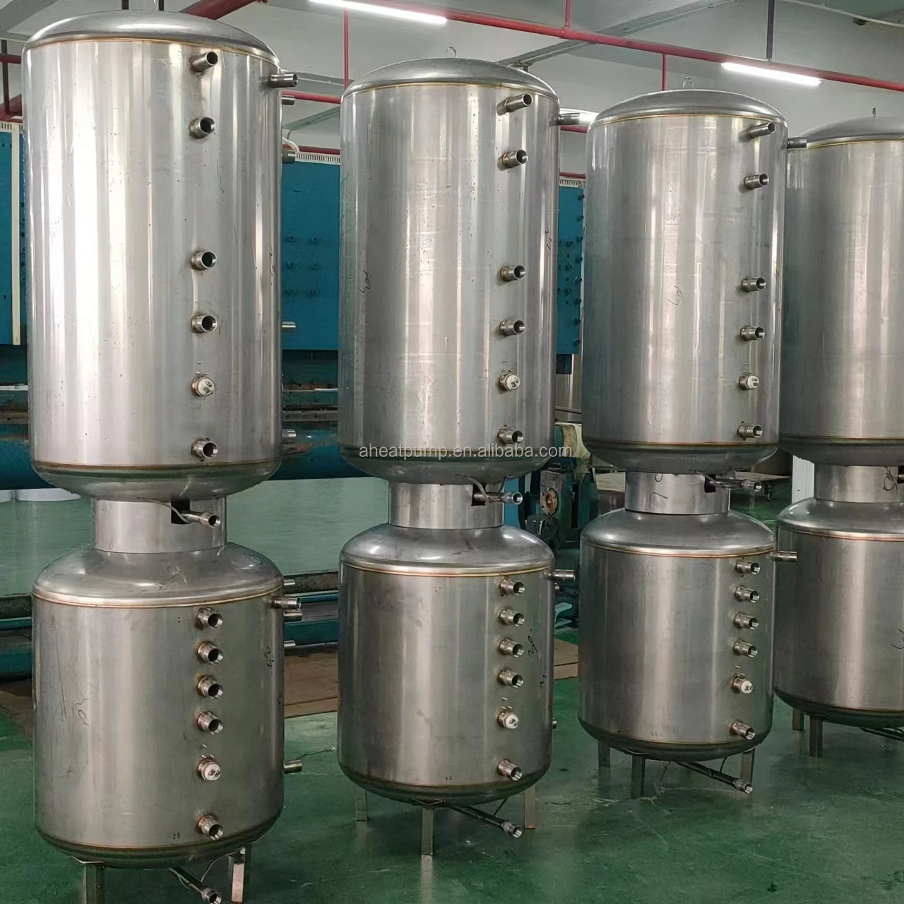 SUS304 нержавеющая сталь 250L + 100L двойной буфер сердца с катушкой теплообменника буферный резервуар для воды системы теплового насоса