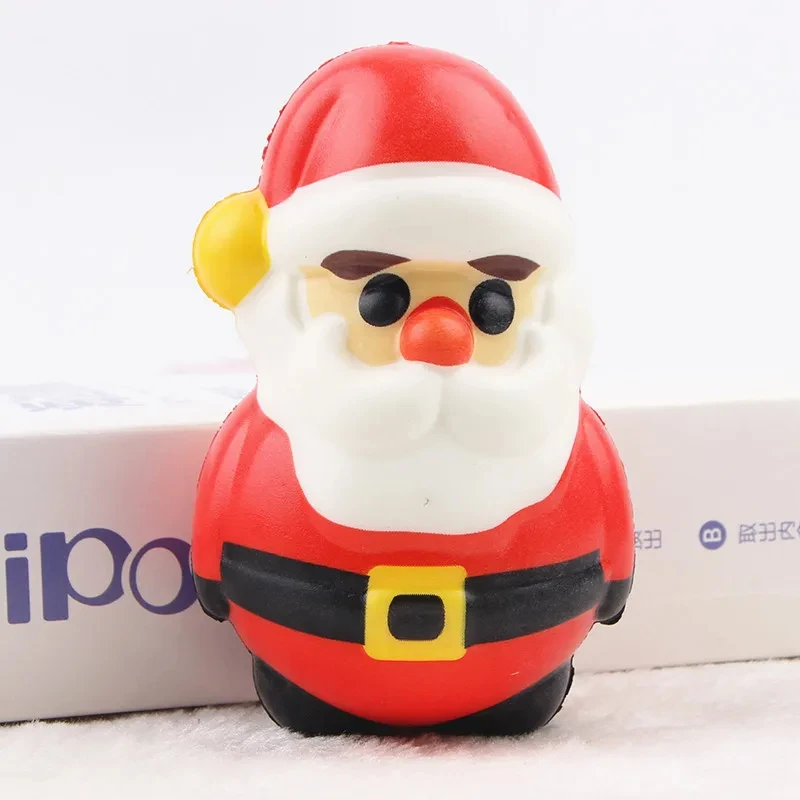 PU Santa Christmas Tree Snowman Squeeze Stress Ball Slow Rising Stress Relief Christmas Themed Squishy Fidget Toy For Kid
