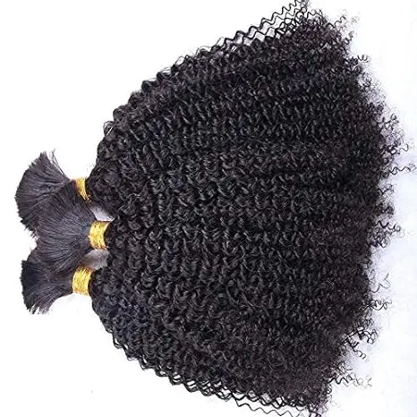 Best Selling Brazilian Virgin Hair Natural Black Afro Kinky Bulk 100%Human Hair For Braiding Micro Locks
