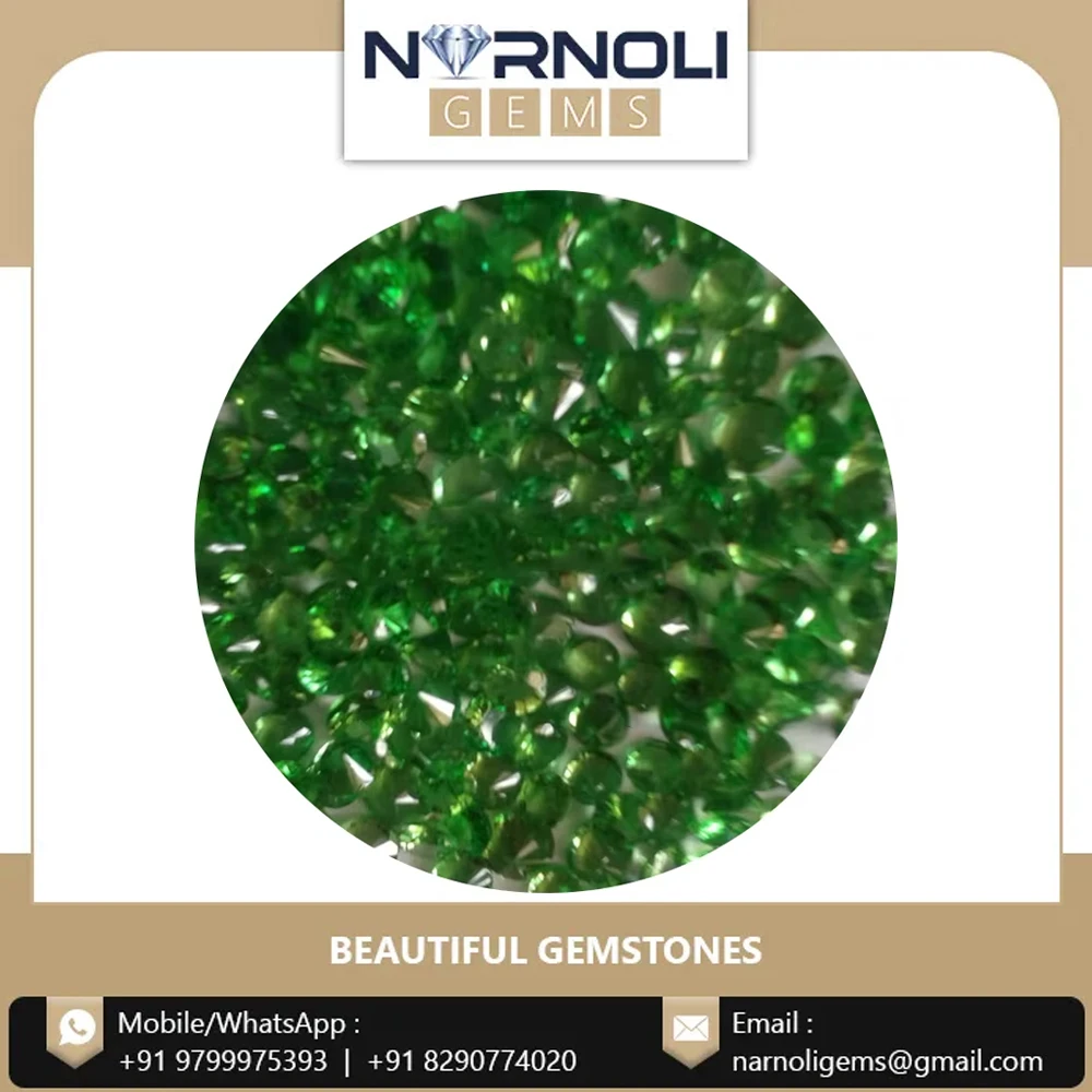 Superb Round Faceted Tsavorite Garnet Rings - Ideal for Anniversary and Wedding Gifts