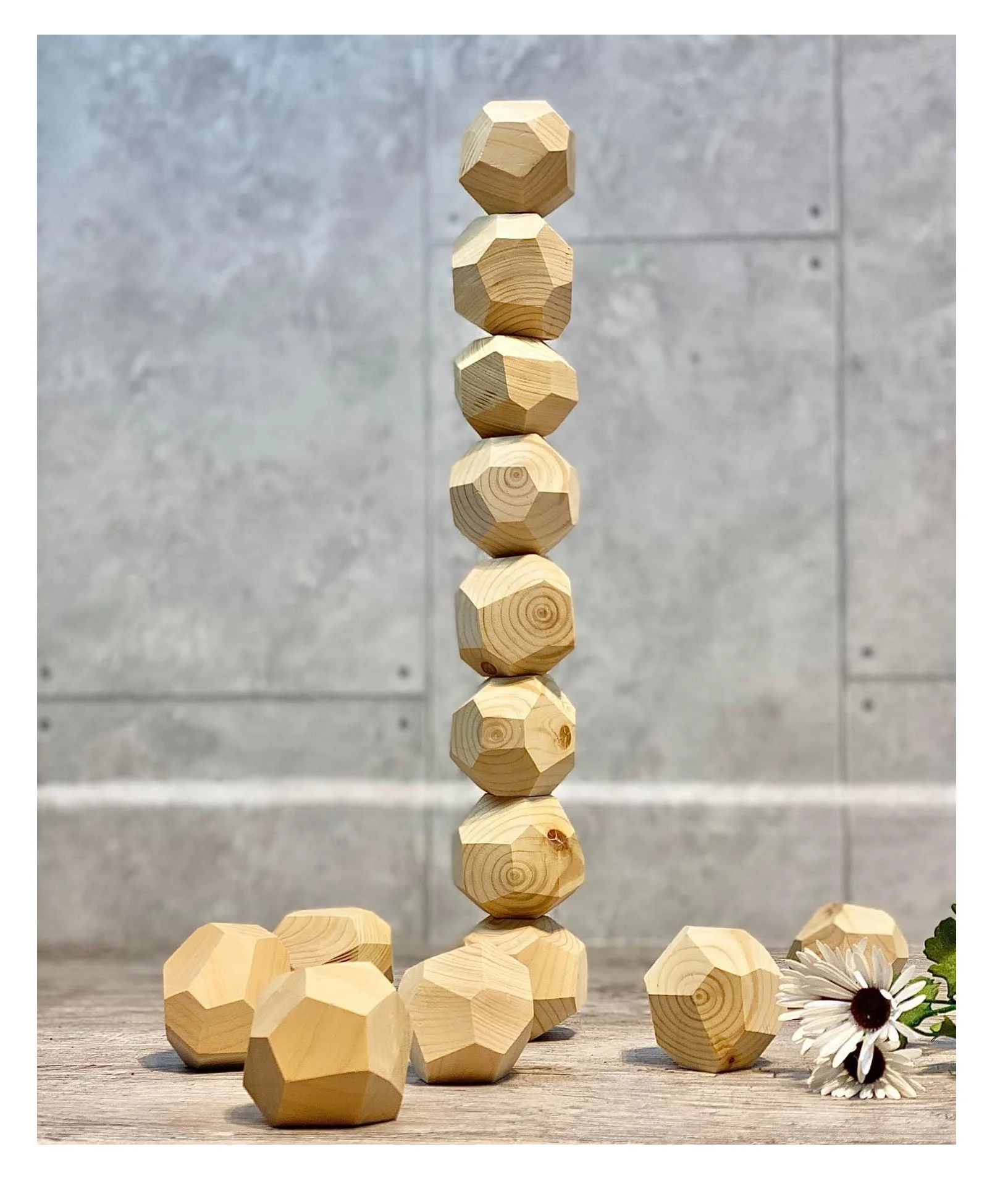 Wooden Toy Wooden Balance Rock Tumi Ishi Wood Rocks for Kids - Educational Toys - Top Products Hot Selling 2024 For Kids