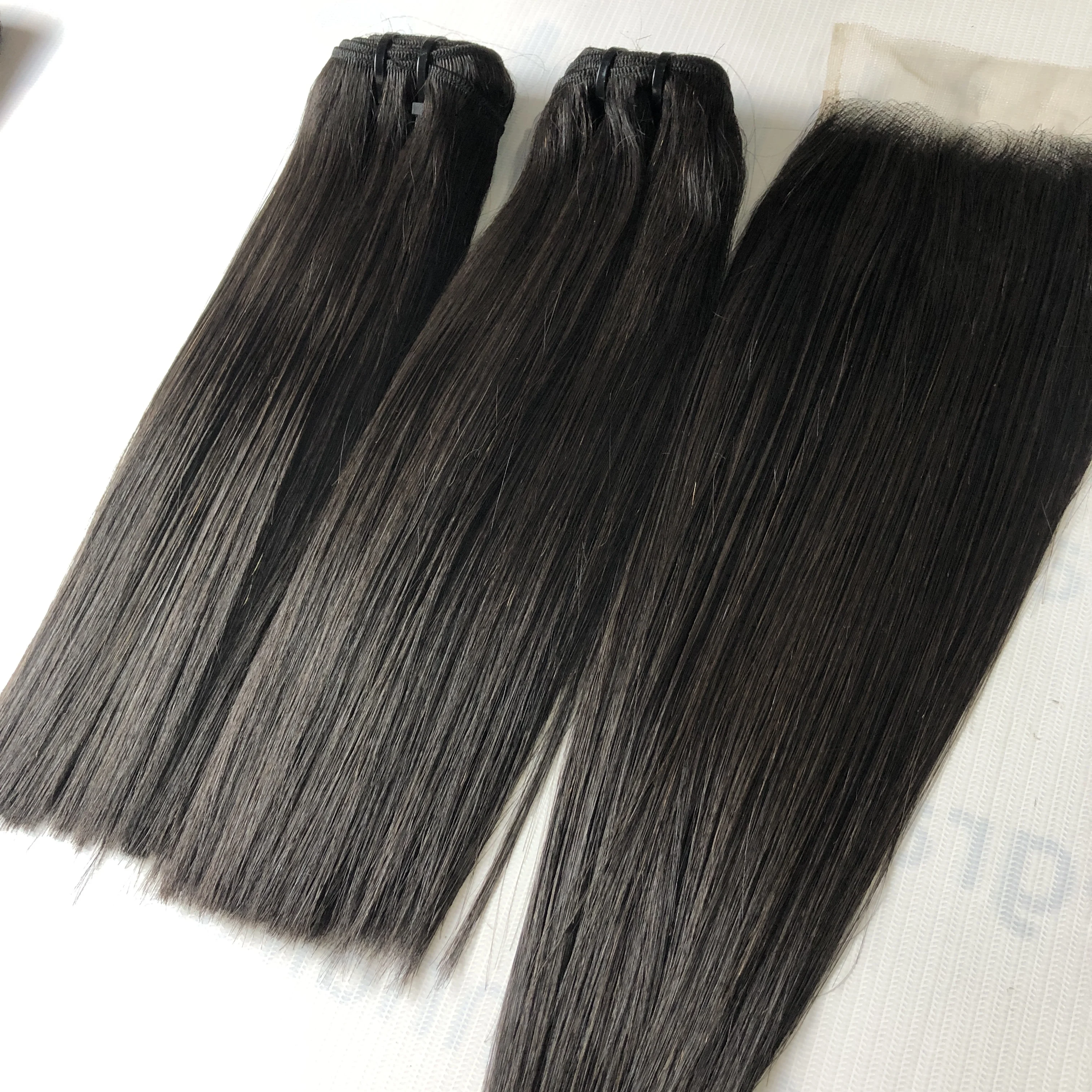 Cambodia Human Hair Bone Straight bundles SDD with 13x6 hd lace frontal wigs for black women