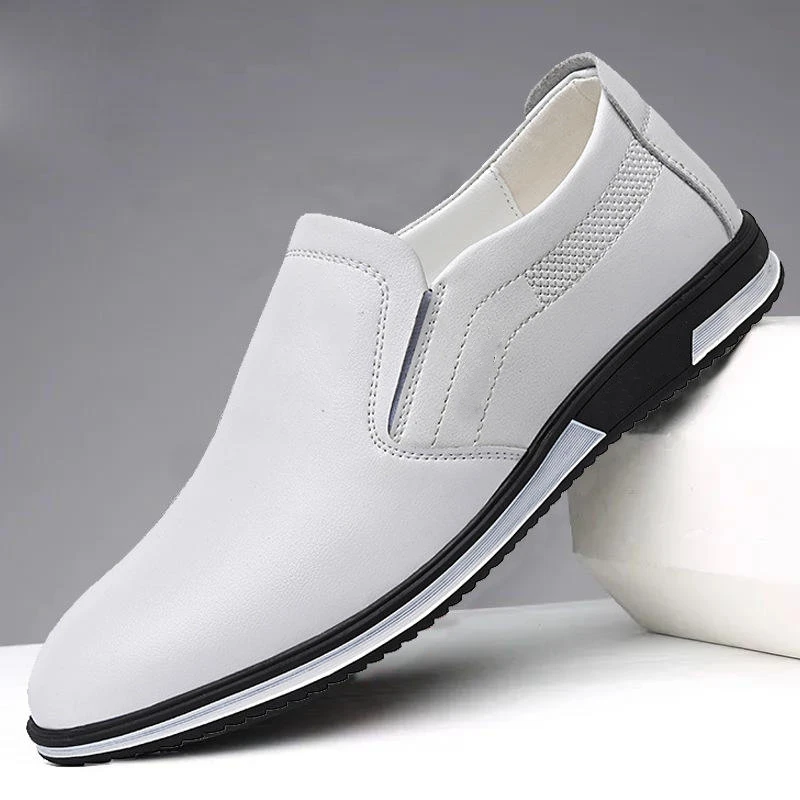 Wholesale Low Price Factory White Leather Walking Style Casual Baby Dress Shoes For Men