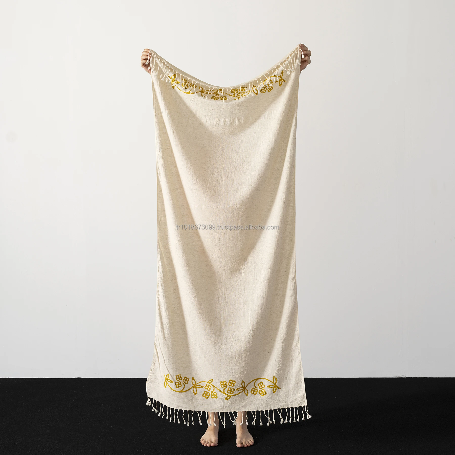 Summer Turkish Hamam Pestemal Beach Towels Lightweight 100% Cotton 35x70in Scarf Pareo Sarong Naturel