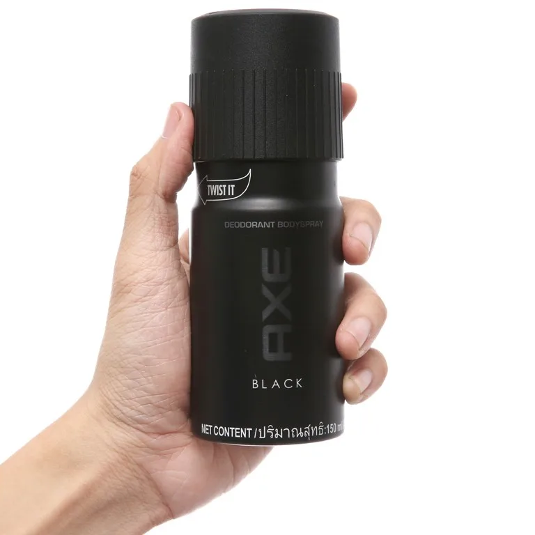 A-X-E Black body perfume spray for men with fresh fragrance