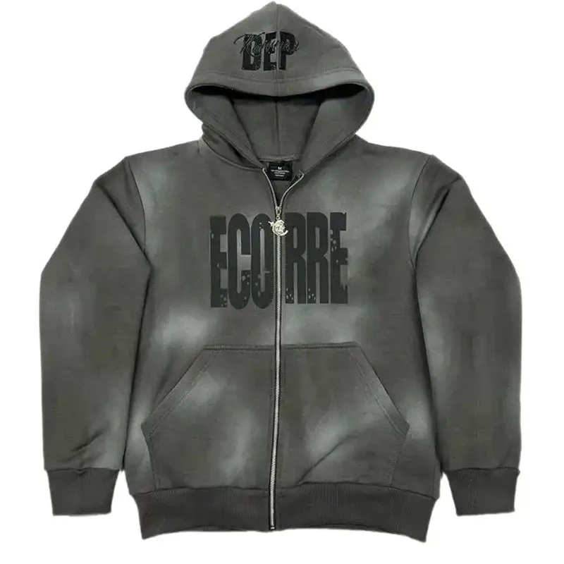 2024 fall and winter sweater custom men and women loose sports and leisure jacket hoodie thickened and enlarged custom logo