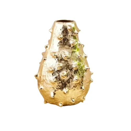 New Arrival Golden Color Medium Size Flower Vases Of Best  Design Top Quality  Decorative With The Sizes  23x16x16 Cm