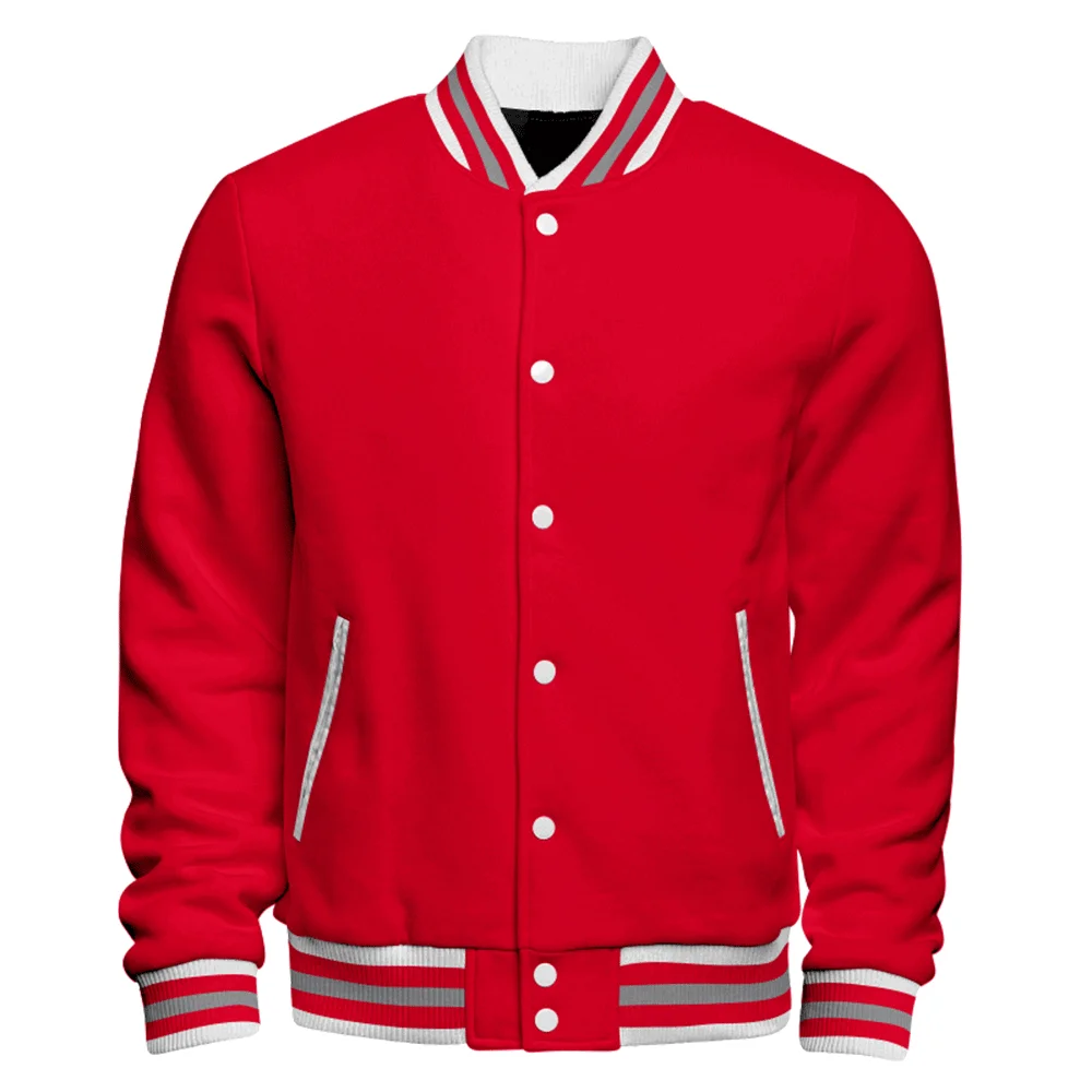 Custom Made Wholesale Cheap Price 100% Cotton Polyester Solid Color Baseball Letterman Men Jackets Best Outdoor Jackets