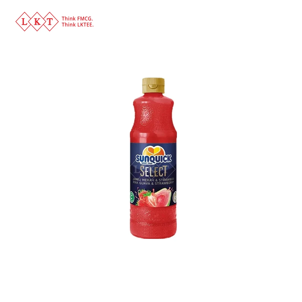 Sunquick Fruit Juice Concentrate 700ML Glass Bottle Pink Guava HORECA Direct Factory from Malaysia Wholesale Halal Certified