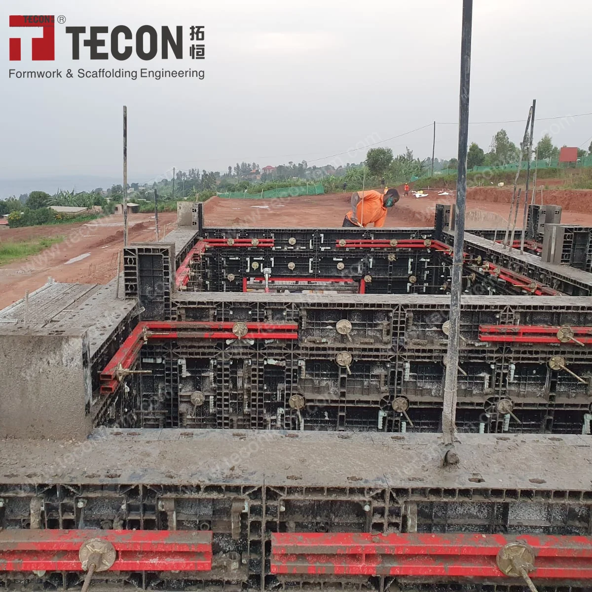 TECON Plastic Formwork Construction Concrete Column/Slab Formwork Made in China