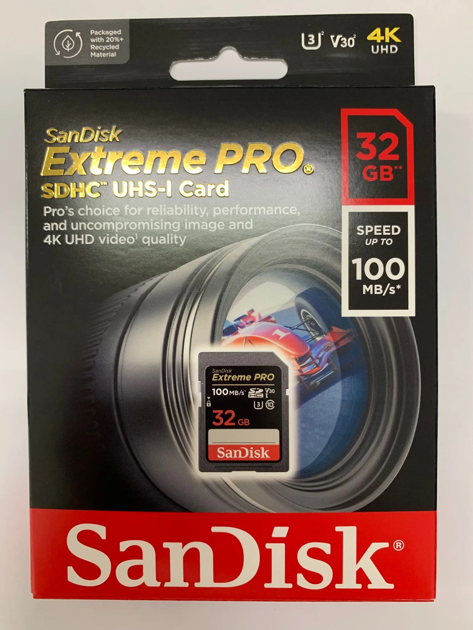 100% Original Sandisk SDSDXXO-032G-GN4IN SD Card For SDXC U3 V30 32GB