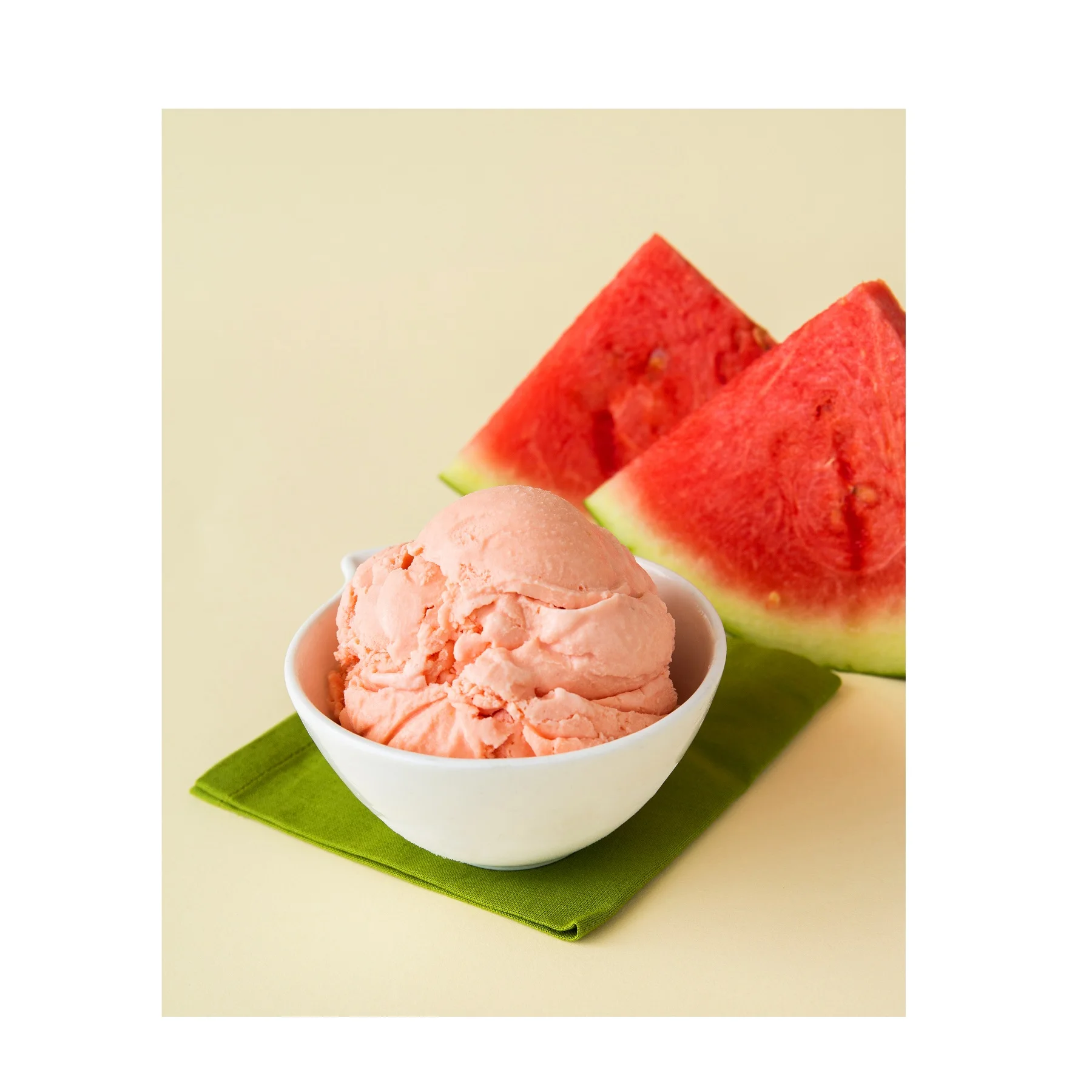 Dairy Products Bag Box Refreshing Fragrant Fruity Sweetness Pink Healthy Dessert Handcrafted 3.5oz Cup Watermelon Ice Cream