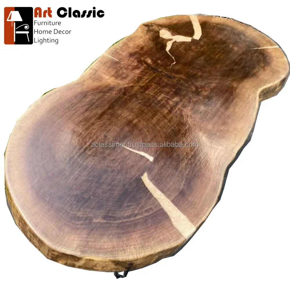 Banjar Resin Coffee table with glowing resin made of exotic suar wood iron leg coffee Tables Sets