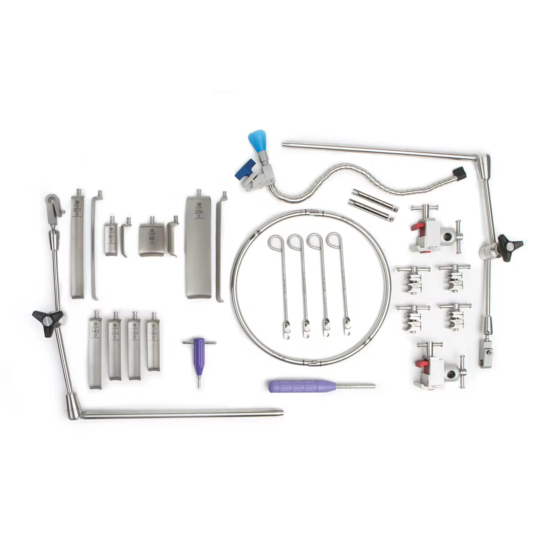 Anterior Lumbar Surgical Access System With Stainless Steel Box New Anterior Lumbar Ring System Retractor Complete Set