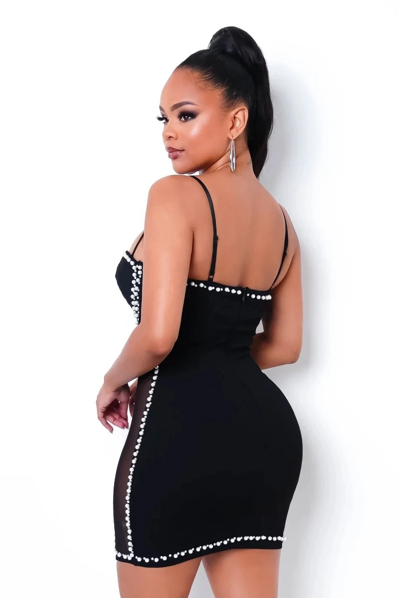 Customized Size Luxury Rhinestone Transparent Sexy Party Club Dress Plus Size Women See Through Mesh Dress