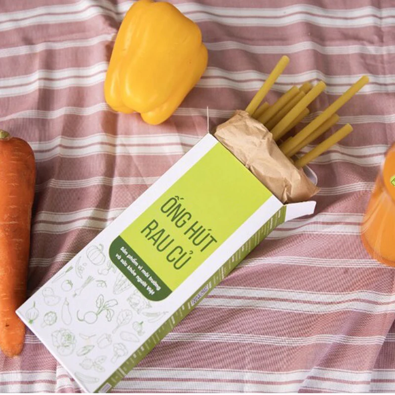 High Quality Biodegradable Eco Friendly Vegetable Drinking Straws made in Vietnam exported EU, USA