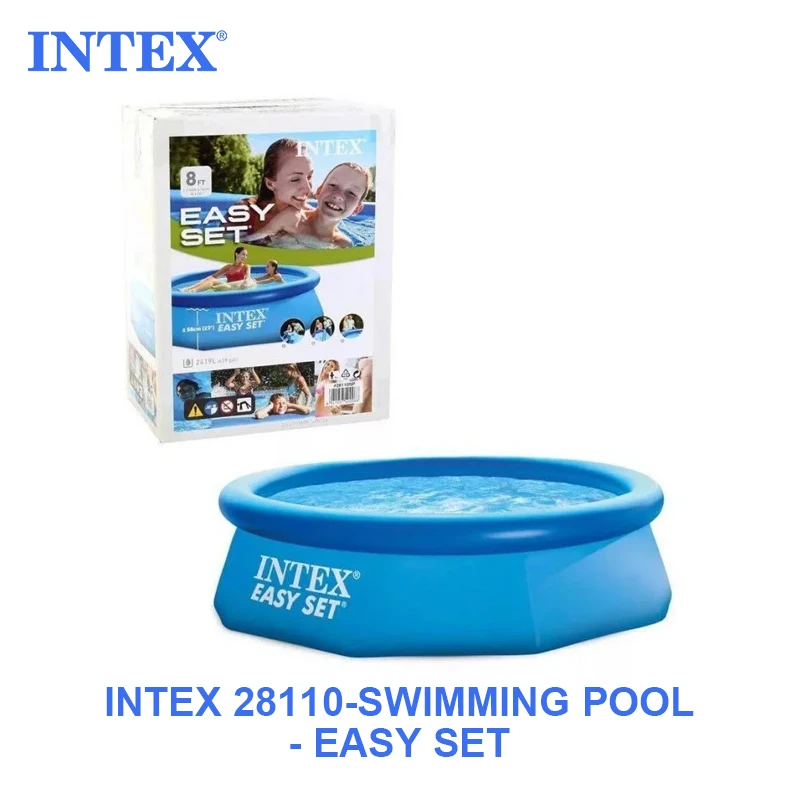 INTEX 28106 Round Easy Set Pool 8FT X24IN Inflatable Above Ground Pool for kids play Family Swimming Pool