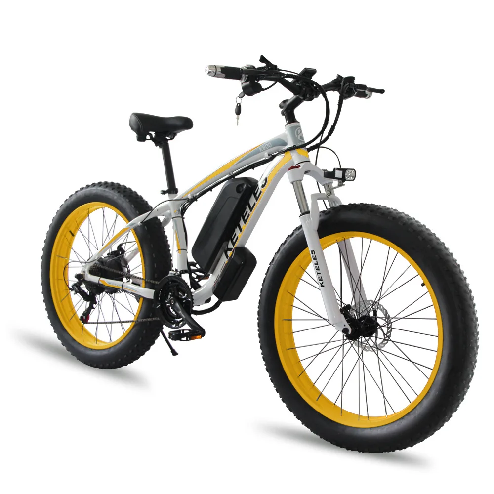 Cheap All Terrain Pedal Assist 48 Volt 1000 Watt Big 26 Inch Fat Tire Electric Mountain Bike