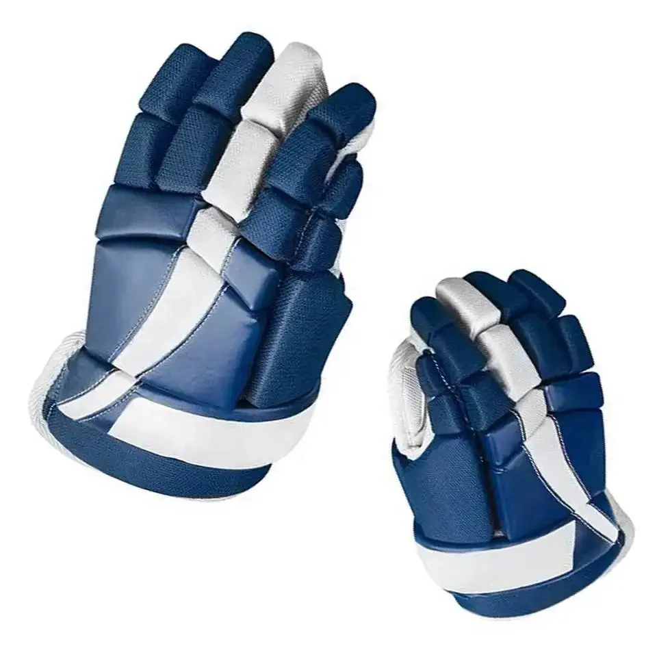 High Quality Customized Logo And Color Ice Hockey Lacrosse Gloves Hockey Accessories Full Finger Lacrosse Gloves