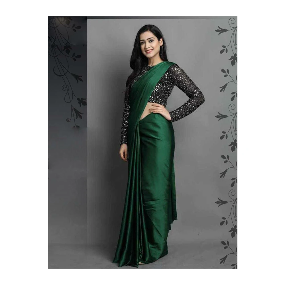 Latest Designer Japan Stain Saree  For Female With Unstitched Blouse Piece At Best Price