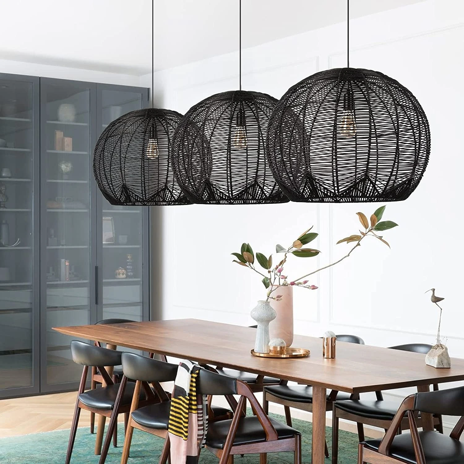 Самый дешевый продукт плетеные потолочные светильники из ротанга соломенный деревянный абажур ручной работы оптом для украшения дома