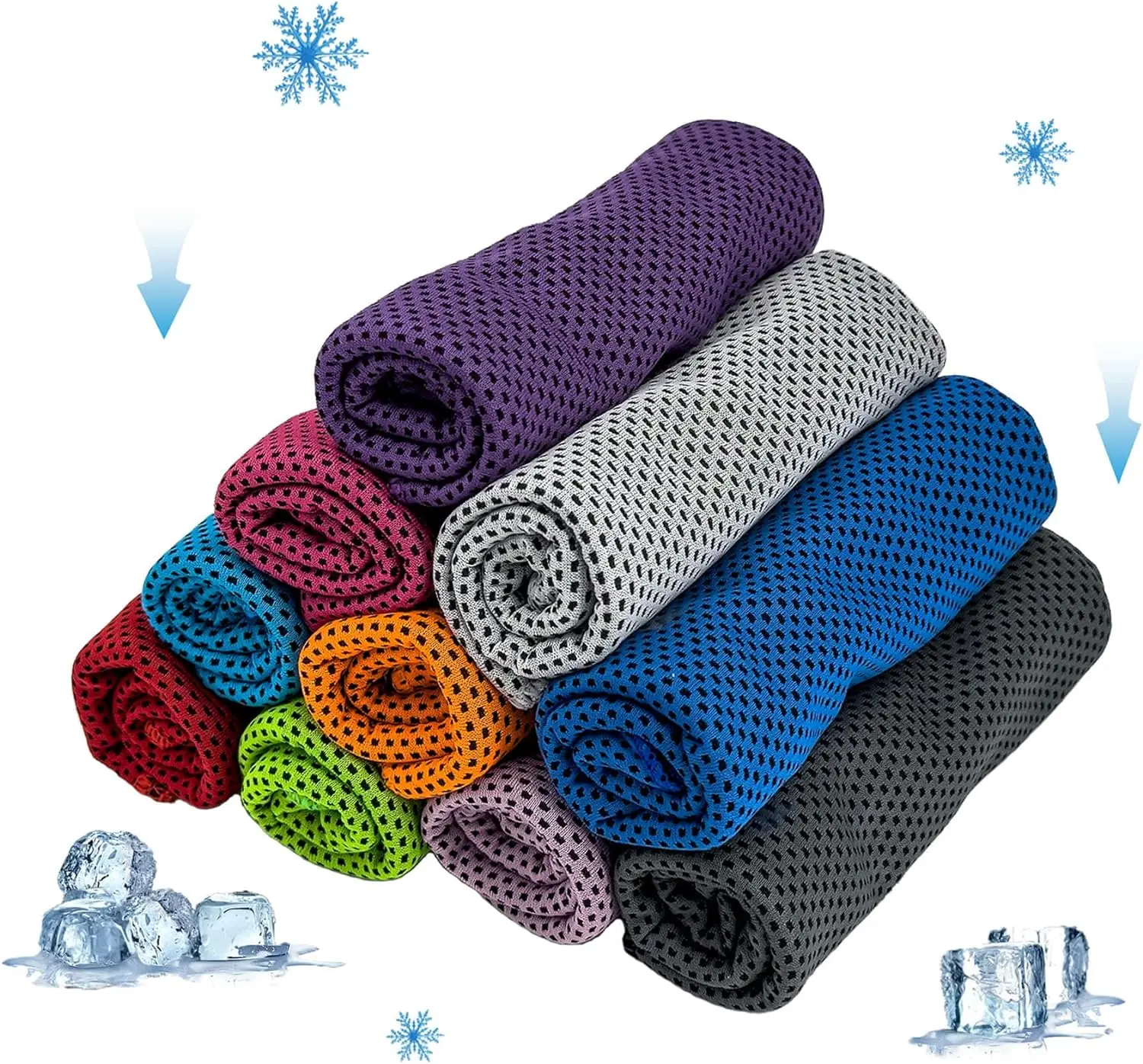 Hot-selling microfiber cooling towel, soft, breathable, sweat-absorbent towel, quick-drying gym sports towel, customized logo