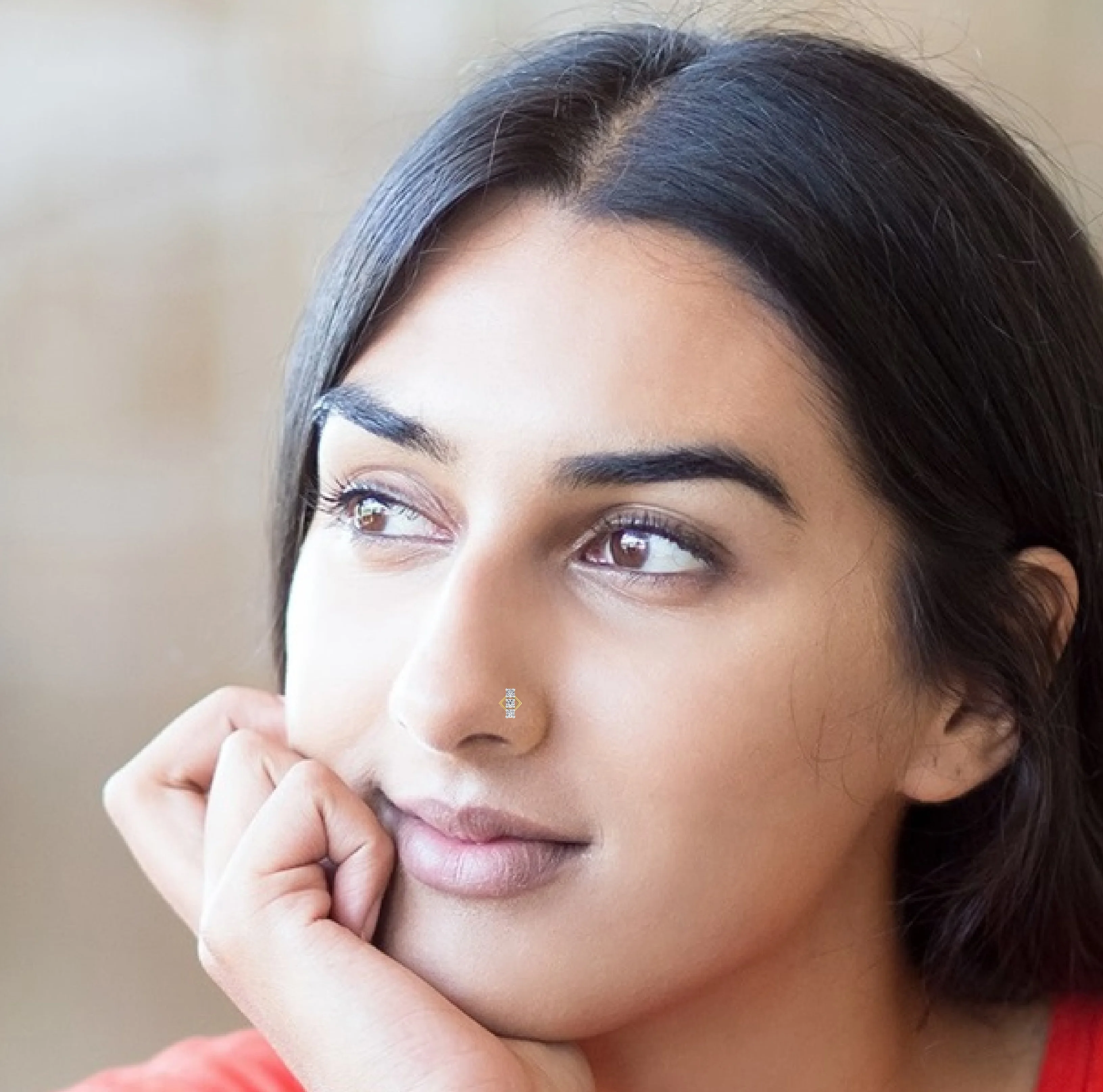 Женские алмазные серьги-гвоздики из трех камней 14 карат желтое розово-белое золото модные украшения для пирсинга тела подарок помолвки